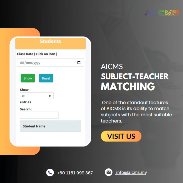 AICMS Subject-Teacher Matching Streamlining Education