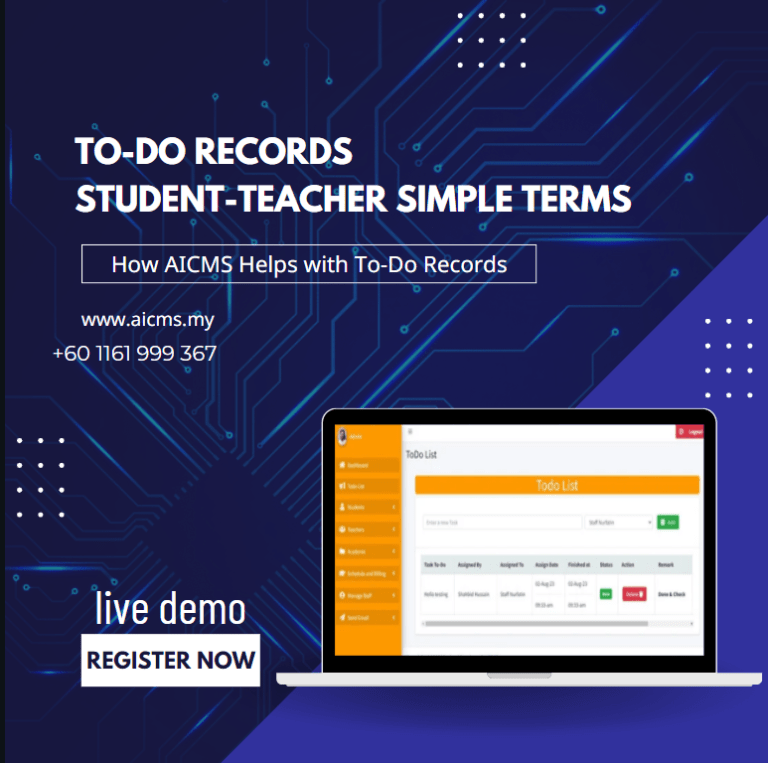 Student-Teacher and To-Do Records in simple terms